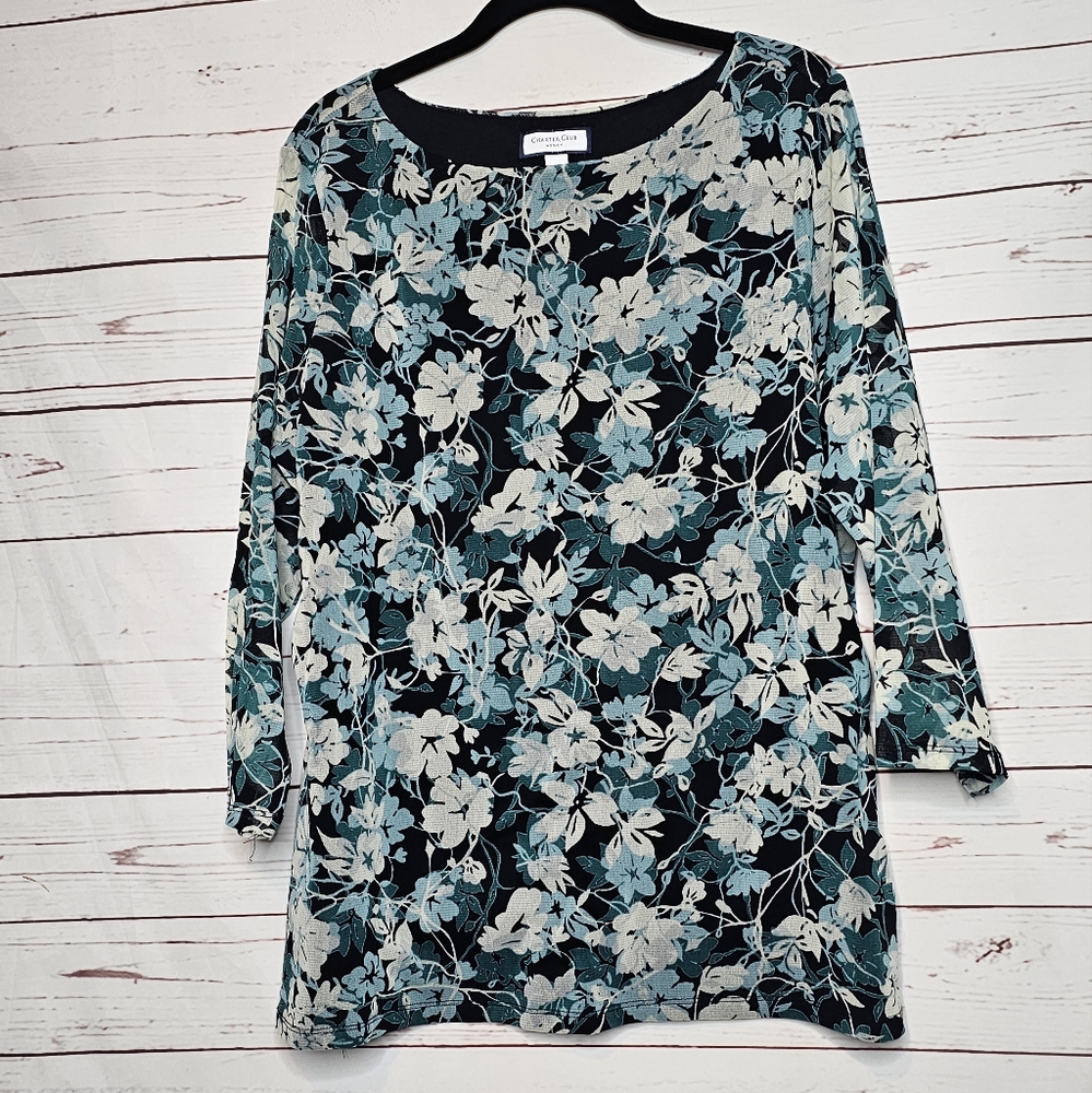 Charter Club Autumn Elegance Floral Top